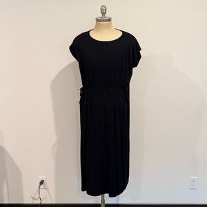 Eileen Fisher Classic Black Midi Dress